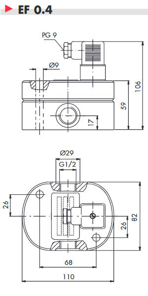 sensori di pressione oleodinamici VSE EF 0.4